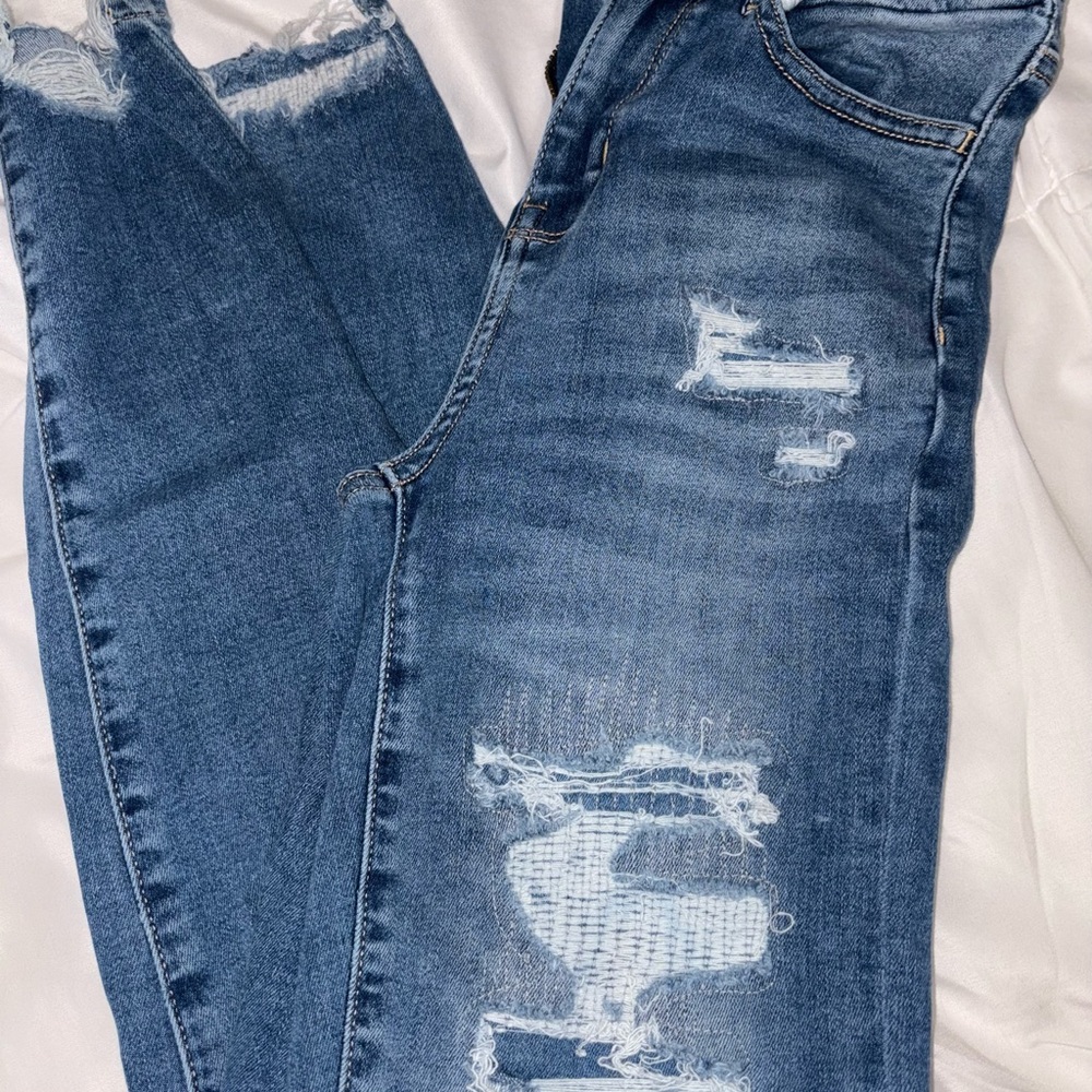 Distressed Blue Jeans for Women